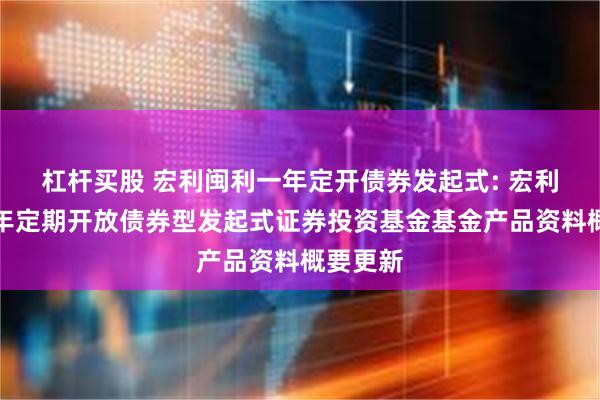杠杆买股 宏利闽利一年定开债券发起式: 宏利闽利一年定期开放债券型发起式证券投资基金基金产品资料概要更新