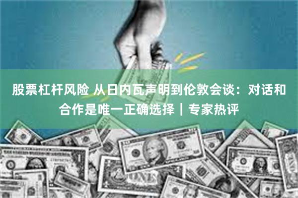 股票杠杆风险 从日内瓦声明到伦敦会谈：对话和合作是唯一正确选择｜专家热评